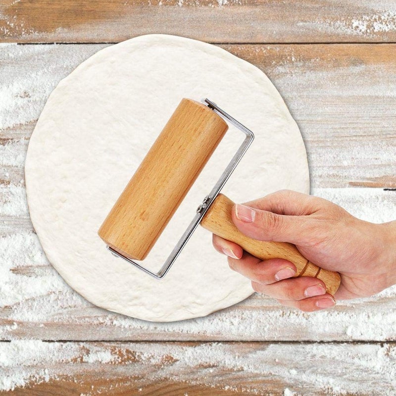 TOPINCN Dough Baker Roller Set Wooden Rolling Pin Baking Kitchen Utensils for Pastry,Tortilla, Pizza,Cookie and More(Type 3) - Image 5